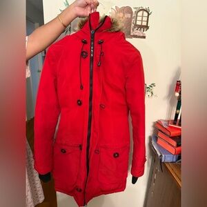 Red City Parka Jacket